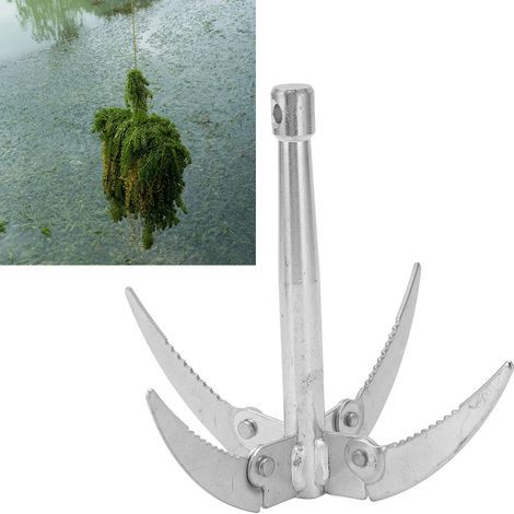 Couteau à Herbes pour Pêche avec Corde de 10m, Pliable en Fer Galvanisé Anti-Rouille et Durable pour Désherbage (1/5)