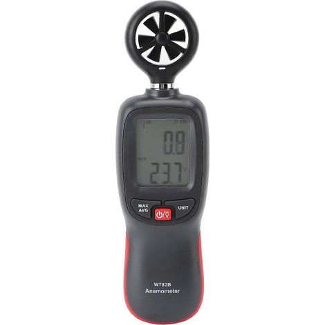 L'anémomètre/thermomètre numérique WT82B est un anémomètre miniature utilisé pour mesurer la vitesse du vent, la température et l'effet de refroidissement éolien. (1/5)