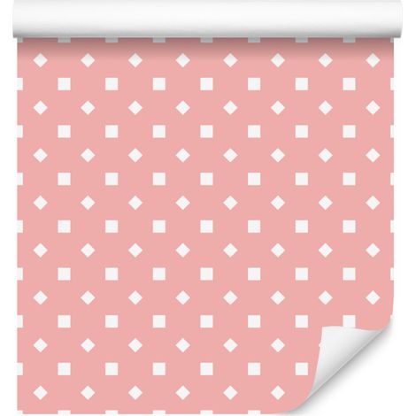 Papier peint à pois, détail subtil, corail pour salon et chambre 50x1000 cm (1/5)