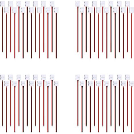 96 Pièces 8mm 2 Broches LED Connecteur de Lumière de Bande pour 8 mm de Large Flexible SMD 3528 2835 Bande de LED de Couleur Sans Soudure (1/5)