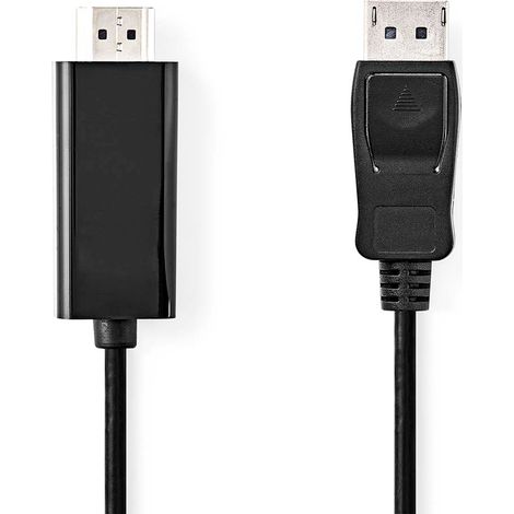 NEDIS DISPLAYPORT TO HDMI CABLE 4K, MALE - MALE, 1M - BLACK CCGB37100BK10 (1/4)