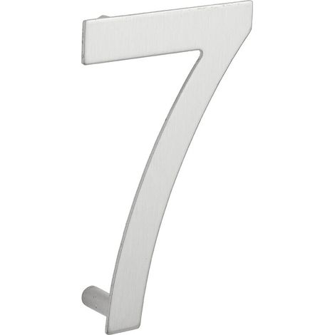 Chiffre 7 à visser, inox, H.100mm - (1/2)