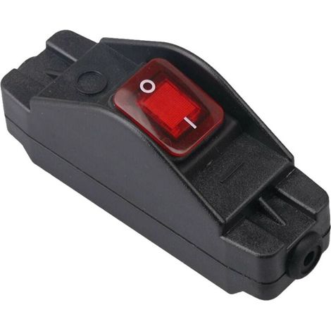 Interrupteur étanche IP65 noir 30A 220V – Mécanisme robuste en PA66 – Indicateur LED – Dimensions 11,4 x 3,5 cm (1/5)