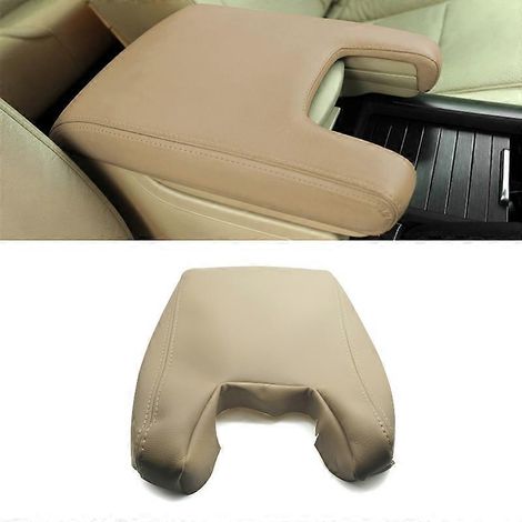 Housse de console centrale et d'accoudoir en similicuir beige pour Acura TL 2009-2012 (1/5)