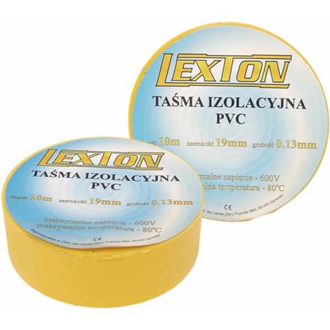 Cinta aislante LEXTON AMARILLA 25m