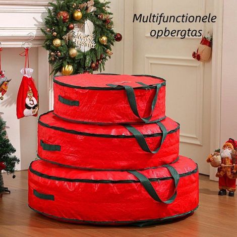 Sac De Rangement - Diamètre 76 Cm - Pour Décorations Festives Guirlandes Couronnes Banderoles - 1 Pièce