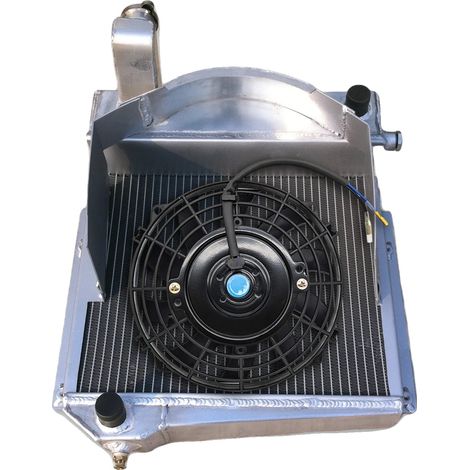 Radiador de aleación de aluminio, diseño de 2 filas, compatible con Austin Healey 1960-1967, reemplazo directo, rendimiento de enfriamiento mejorado. (1/5)