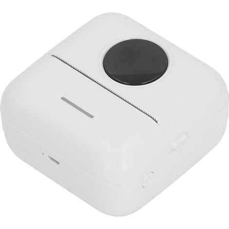 Mini imprimante thermique portable avec Bluetooth et haute résolution pour étiquettes à code QR (blanche) (1/5)