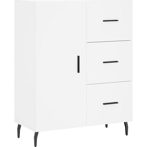 Credenza buffet cassettiera mobile contenitore organizer cucina soggiorno soggiorno 69,5 x 34 x 90 cm derivati del legno bianco 020030477