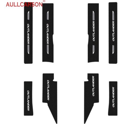 (Lot de 8 protections de seuil de porte) Pour Mitsubishi Outlander 2022,2023 et 2024 : autocollants de protection en cuir et bande de seuil en fibre de carbone Accessoires inclus (1/3)