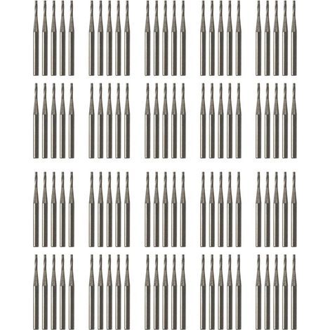 Convient aux paquets de 100 forets en carbure de tungstène, utilisés dans les outils de réparation de pare-brise automobiles. (1/4)