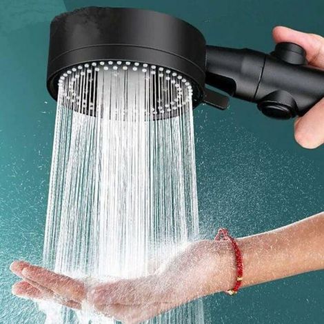 Hochdruck-Wasserspar-Duschkopf, 6 Modi verstellbarer Badezimmer-Duschkopf, Anti-Kalk-Duschkopf mit Stopp