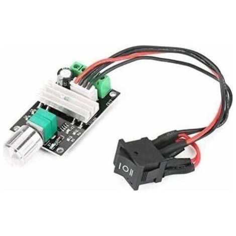 Variateur de Vitesse pour Moteur 12 Volt, Contrôleur de Moteur à Courant Continu, Contrôleur de Contrôleur Réversible de Contrôle de Vitesse de Moteur Dc 6V 12V 24V 3a PWM avec Interrupteur (1/4)