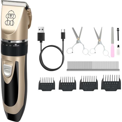 Skylos Pet Clipper Kit Dog Cat Cordless Grooming Set Adjustable Trimmer Quiet