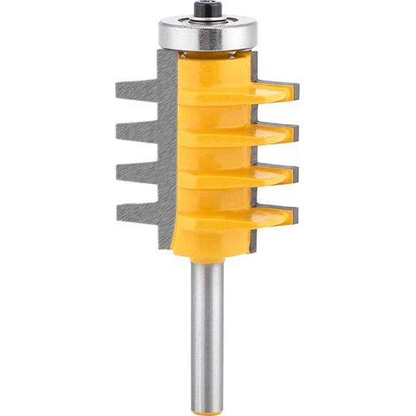 Mèche de toupie en carbure cémenté, Rail réversible pour le travail du bois, tige de 1 à 3/8 pouces de diamètre x 1/4 pouces, 1 pièce (1/5)