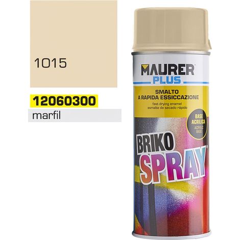 MAURER spray pintura marfil claro 400 ml. , Spray marfil claro.- Capacidad: 400 ml.- RAL: 1015.- Esmalte acrílico de uso profesional.- Excelentes propiedade