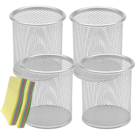 4 Pack pot a crayon organiseur pot a stylo Rangement Organisateur conteneur pour bureau, argent  Multifonction Pot à Crayon, Porte Stylo Organiseur Bureau Grande Capacité, pour Stylos, Pinceaux (1/4)