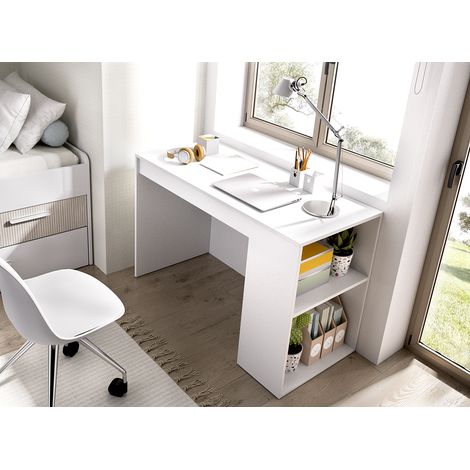 DEKIT GRUPO RIMOBEL TEO - MESA ESCRITORIO CON ESTANTE Y CAJON - BLANCO - 74 x 115 x 50 (1/5)