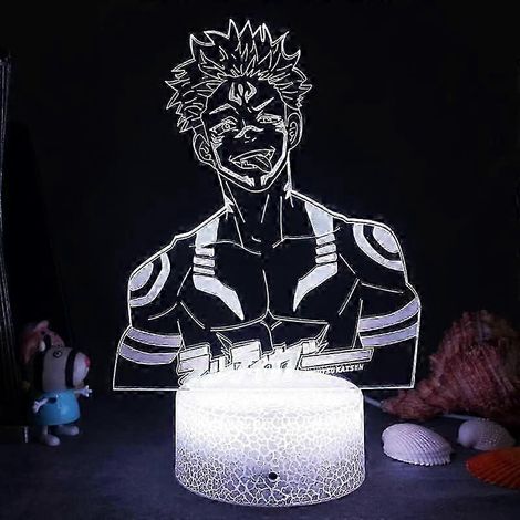 Jujutsu Kaisen Gojo 3D-Illusions-Nachtlichtlampe mit Smart-Touch-Funktion, RGB-Effekt, USB-Kabelbetrieb – Kreative japanische Anime-3D-Lampe – Ideales Geschenk (1/5)