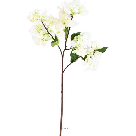Branche de Bougainvillier artificielle H 68 cm tige armée Blanc neige - couleur: Blanc neige (1/3)