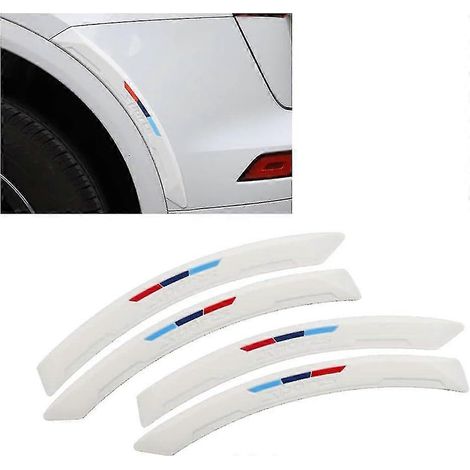 Lot de 4 - Blanc - Élargisseurs d'ailes - Autocollants universels - Protection anti-collision - Élargissement des ailes - Décoration (1/5)