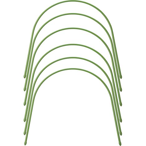 Gartentunnel – Grüne, kunststoffbeschichtete Bögen zum Schutz von Pflanzen, Maße 120 x 48 x 48 cm, 1 Set (1/5)