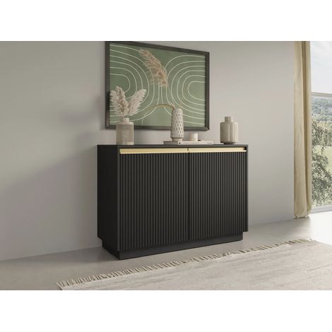 AX LIVING Kleine Kommode Lirio K103 103 cm modern und stilvoll schwarz