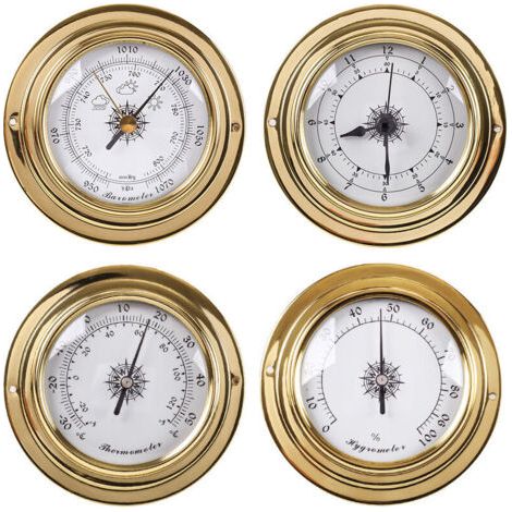 Station météo analogique - Baromètre, thermomètre, hygromètre 4pcs (1/5)