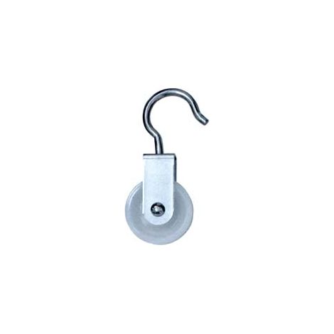 CARRUCOLE CON GANCIO RUOTA NYLON- - ø mm.30x12 - 24 pezzi