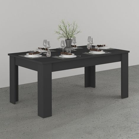 Table de salle à manger extensible 140/190 cm anthracite mat Jessica (1/5)