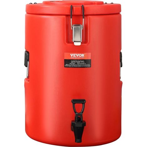 Distributeur de boissons isotherme en acier inoxydable, 17,2 litres (4,5 gallons), avec robinet et poignée, de qualité alimentaire, idéal pour le thé, le café et l'eau chaude dans les restaurants et l (1/5)