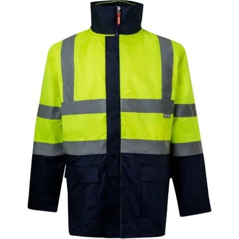 Parka alta visibilidad 4 en 1 marino / amarillo talla xl (1/5)