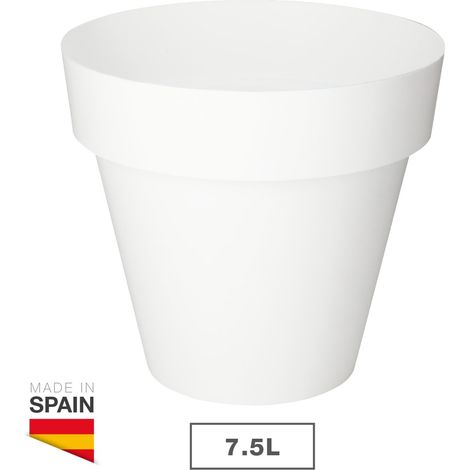 FPLUS plastiken maceta serie tes redonda 26 cm blanca 8626-bla (1/4)