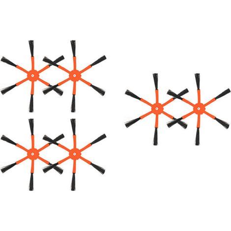 Juego de 6 cepillos laterales de repuesto para barredoras, color naranja - AquaForge (1/5)