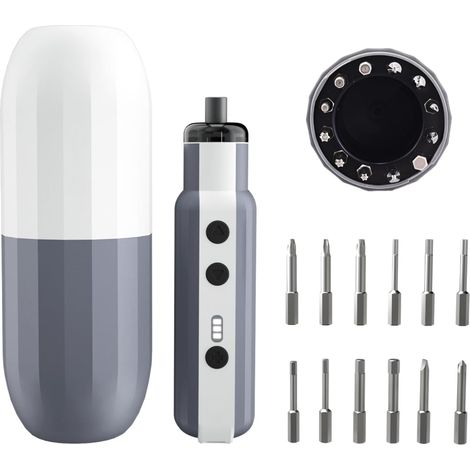 Tournevis électrique magnétique avec 3 niveaux de couple réglables, rechargeable (1/5)