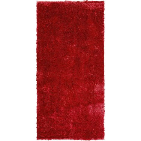 Tappeto shaggy rosso 80 x 150 cm Evren