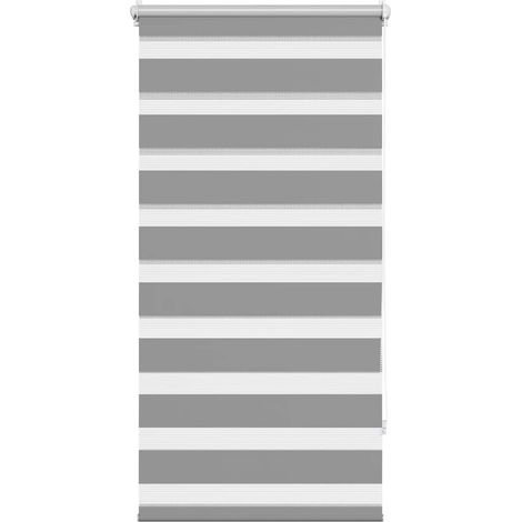 Estor cebra 80,9x150 cm Tejido Ancho 76,7 cm Gris vidaXL