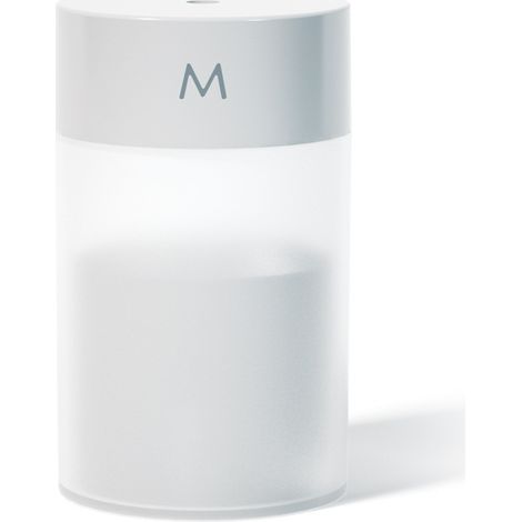 Humidificador ultrasónico de 260 ml, minidifusor portátil de aromaterapia con USB, pulverizador de aceites esenciales, atomizador para casa, coche, luz LED, 1 unidad (blanco) (1/5)