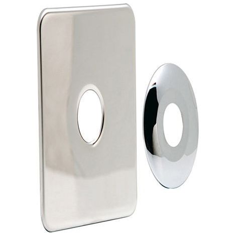 Watts – Plaque de finition chromée M15x21 – Mono sortie M12x17 – Pour installations plomberie – Finition durable et esthétique