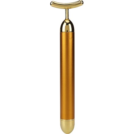 Appareil de massage facial électrique 24K or, ultrasons et ions, lifting raffermissant peau, instrument de beauté doré (1/5)