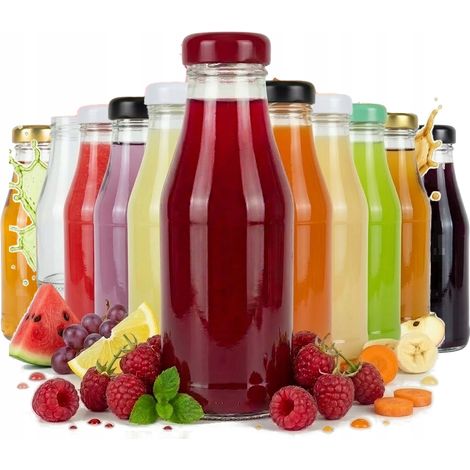 100 botellas de zumo de 200 ml, de vidrio, con tapón de rosca (0,2 l). (1/5)