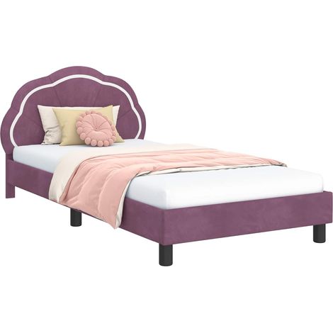 Maison Exclusive - Cama para niños con cabecero Morado 80 x 200 c