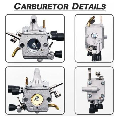 NALOOKAMIC  Carburateur pour STIHL FS120 FS200 FS250 FS300 FS350 FR350 Débroussailleuse, Accessoire FS 250 Pièces de Rechange Carbu Kit avec Filtre à Air, Joint, Bougie, Pompe Amorcage