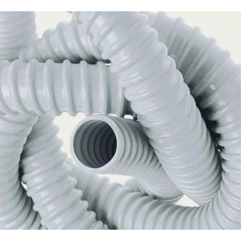 Flexibler Wellschlauch, grau, GUS, 10 mm, UV-beständig, 1 m = 1 Stück.