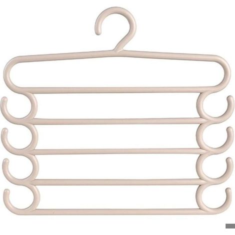 Online Store - Cintres pour pantalons peu encombrants Organisateur de placard multicouche antidérapant Cintre de placard pour leggings (1/5)