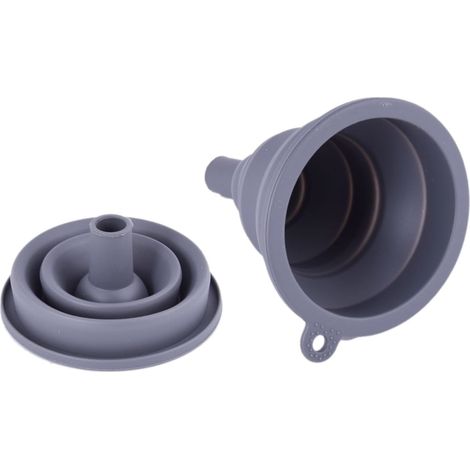 Embudo plegable de silicona gris (1/2)