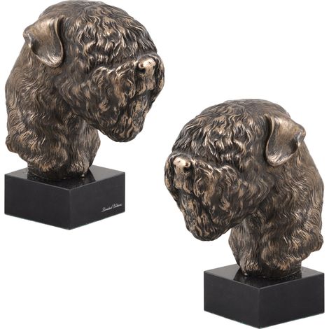 Terrier nero russo - statuetta di cane, busto su base di pietra, scultura, trofeo per una mostra canina del marchio Art-Dog (1/5)