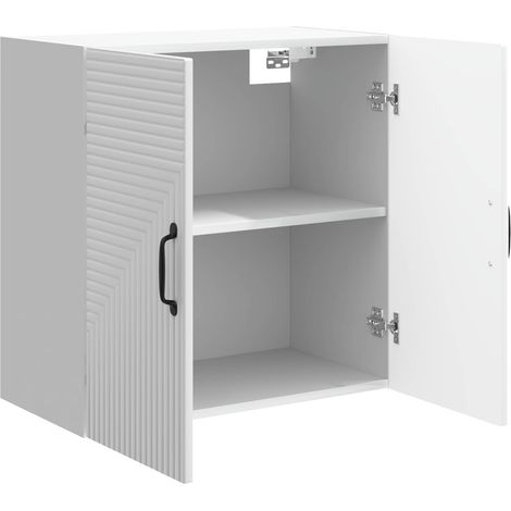 Armadietto a muro Mobiletto a muro Bianco Lucido 59 x 31 x 60 cm DAS616435 (1/5)