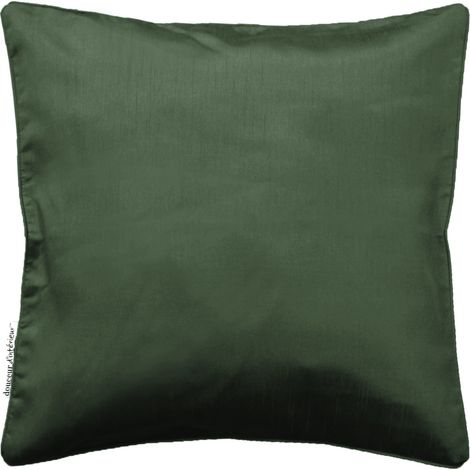 Housse de coussin Uni Shana Kaki 40 x 40 cm (1/4)