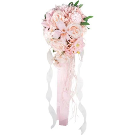 Fournitures pour bouquets de mariée, bouquet romantique à lancer pour une fête ou un mariage à domicile (1/4)